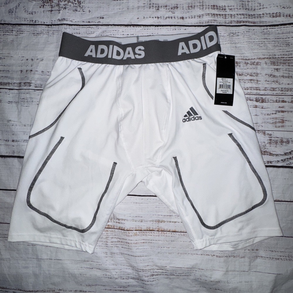 adidas ADI Adult 6 Pocket White L Football Polyester Breathable Men No Pads